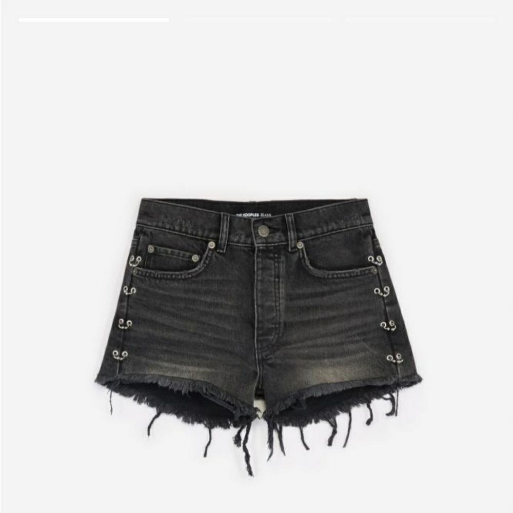 The kooples pierced denim shorts